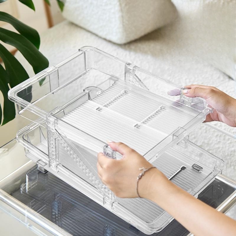 Telescopic Beverage Storage Box Double Layer Rack