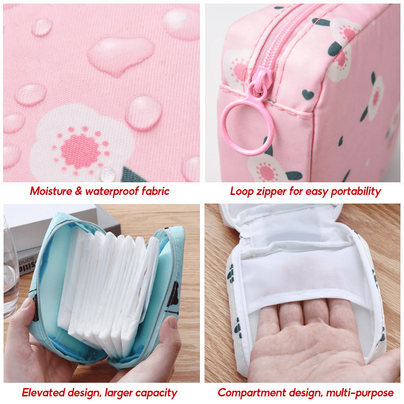 Stylish Travel Storage Bag for Toiletries, Sanitary Napkins & Makeup