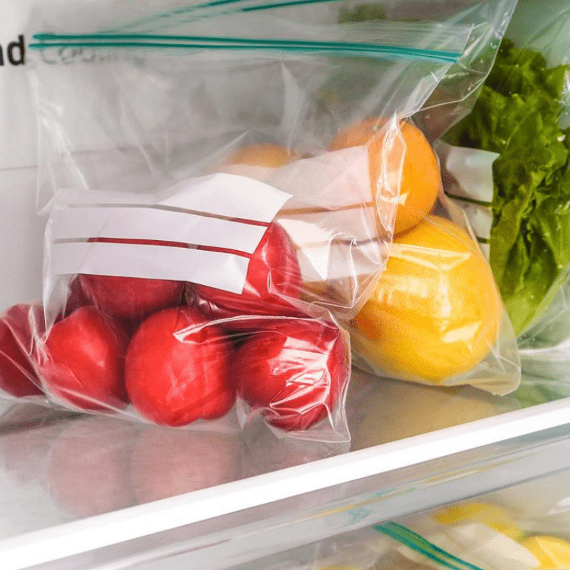 15Pcs Reusable Silicone Food Bag Ziplock Food Storage Bag Refrigerator  Fresh Bags