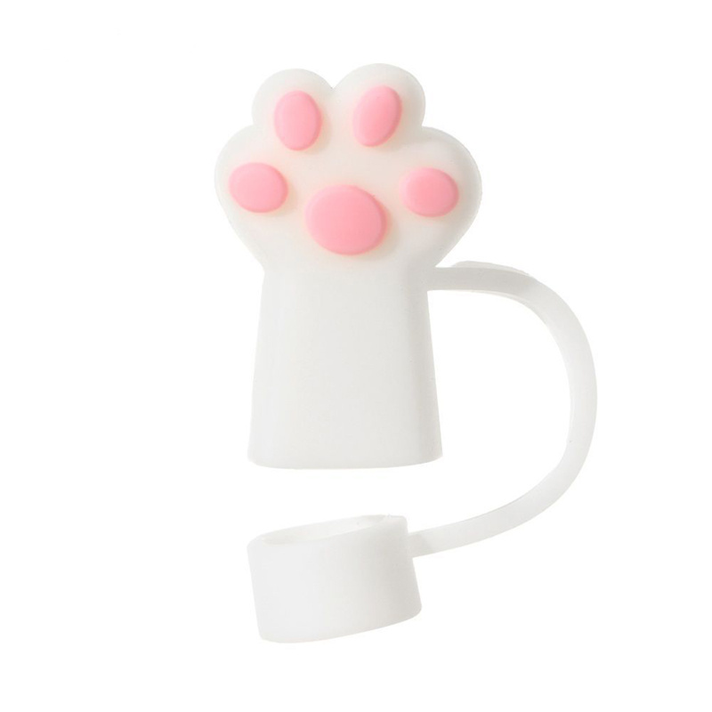 Cat Paw Silicone Straw Cover Large Size Straw Cover Reusable