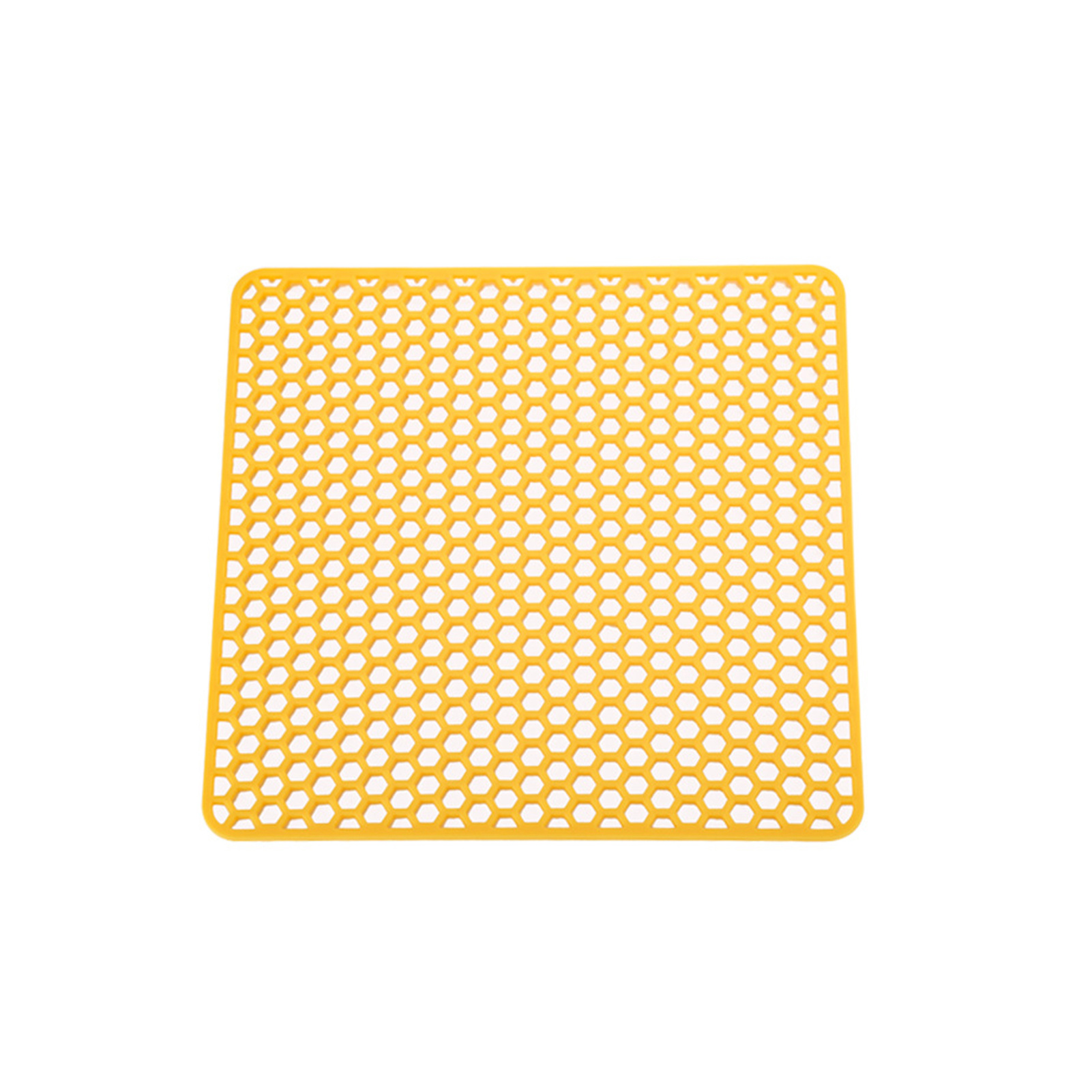 Yellow Honeycomb Pattern Dish Drying Mat Large Kitchen Counter Mat