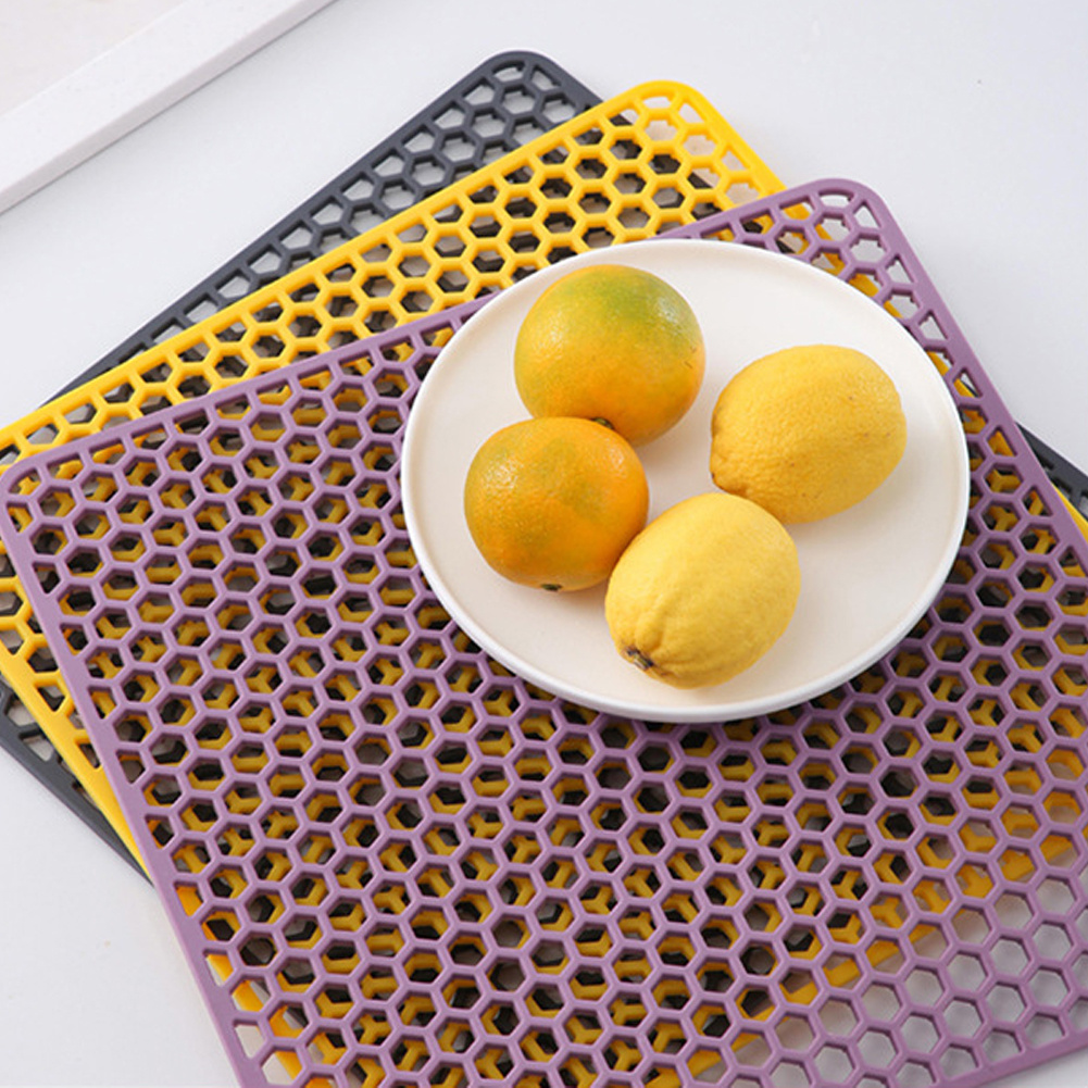 Silicone Dish Drying Mat, Silicone Drain Mat With Built-in Drain Lip For  Kitchen Counter Or Sink, No-slippery Heat Resistant Pot Mat, Easy To Clean,  Plate Heat Insulation Mat, Cutlery Water Filter Mat