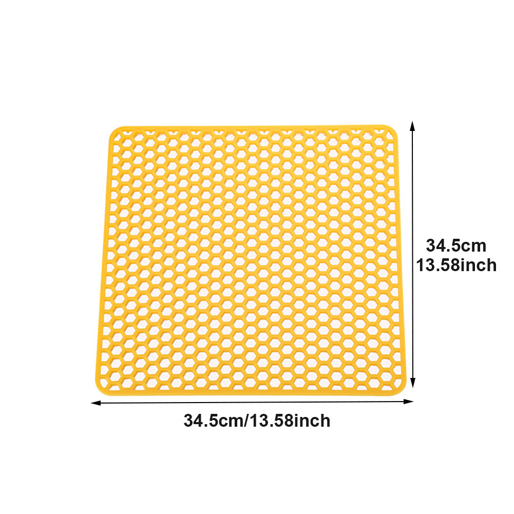 1pc Silicone Dish Drying Mat Kitchen Grid Sink Mat Dish Drying Soft Silicone  Liner Rollable Heat Resistant Solid Silicone Waterproof Hot Water Tank Drain  Pad Kitchen Supplies - Home & Kitchen 