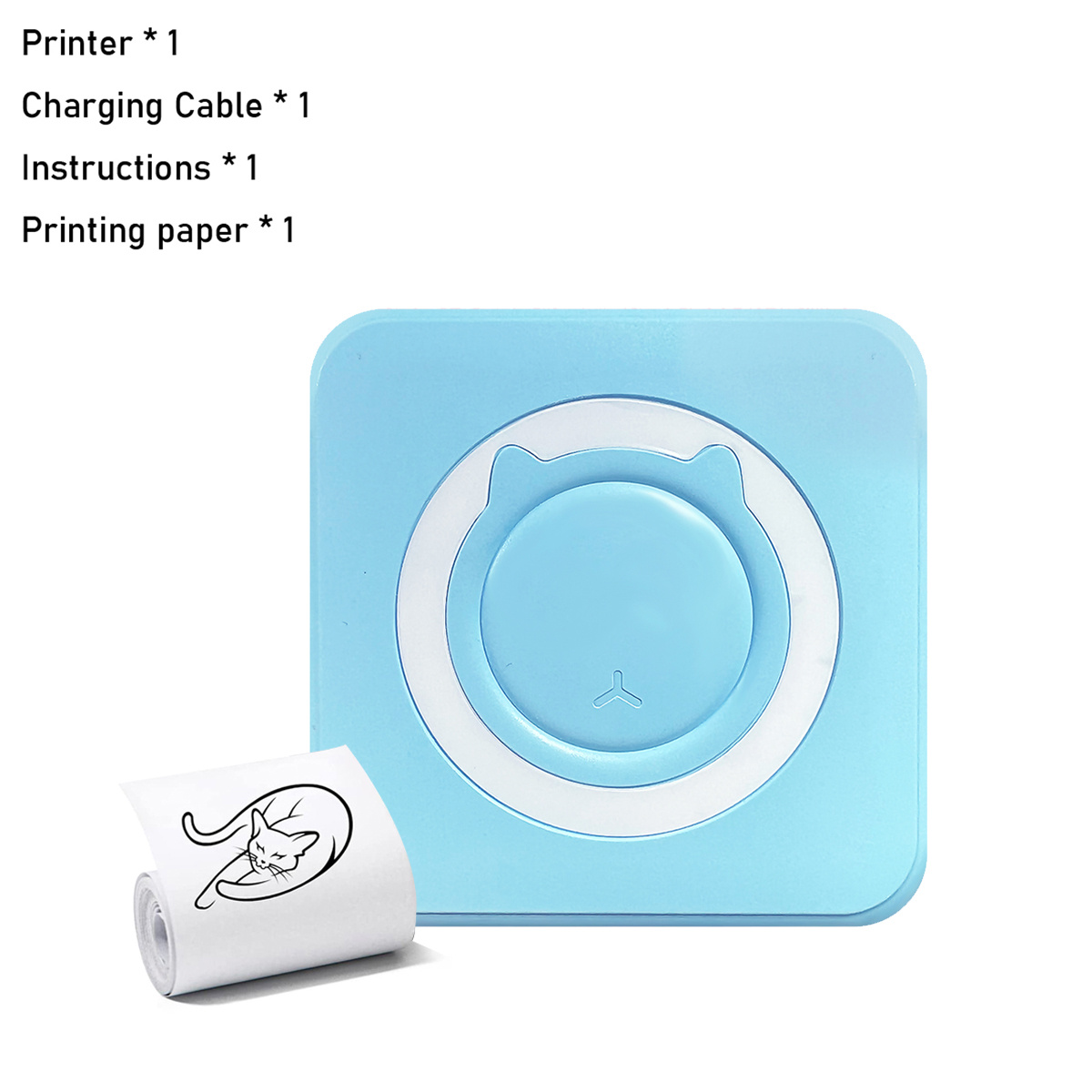 Impresora portátil, mini impresora de bolsillo, mini impresora térmica,  impresora fotográfica inalámbrica Bluetooth BT 4.0 de 200 DPI, impresora