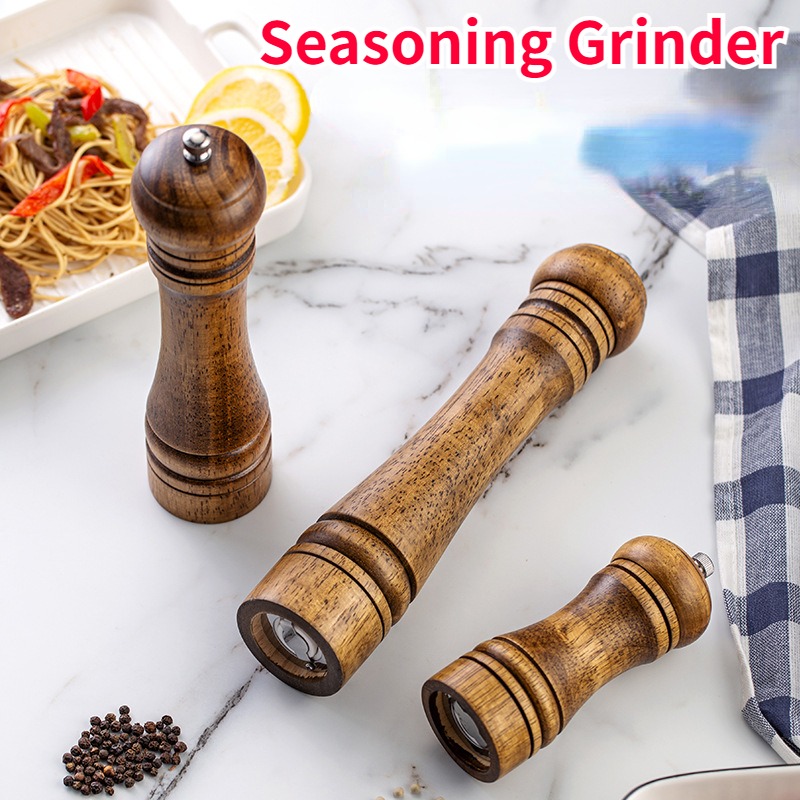 Pepper Grinder Set Household Solid Wood Antique Manual Freshly Grinded Sea  Salt Grain Black Pepper Powder Grinding Bottle - Temu