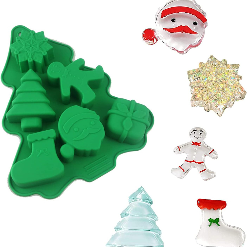 Christmas Shape Chocolate Candy Molds Silicone Baking Mould Mini