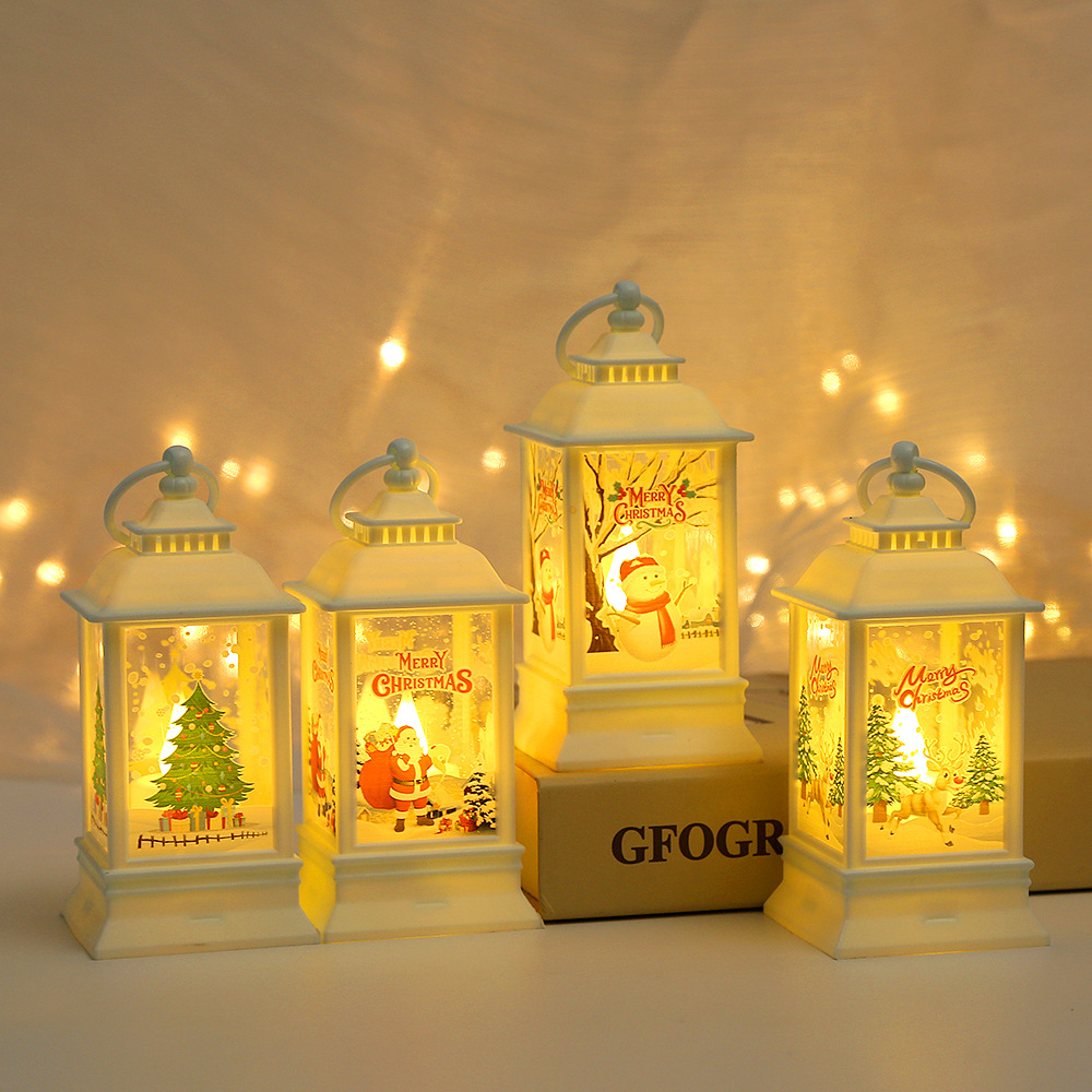 Christmas Decoration Lanterns, Santa Claus, Snowman Lantern Lights