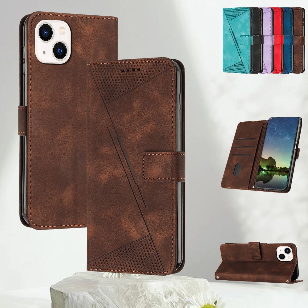 classic high quality leather wallet card slot case For iPhone 11 12 13