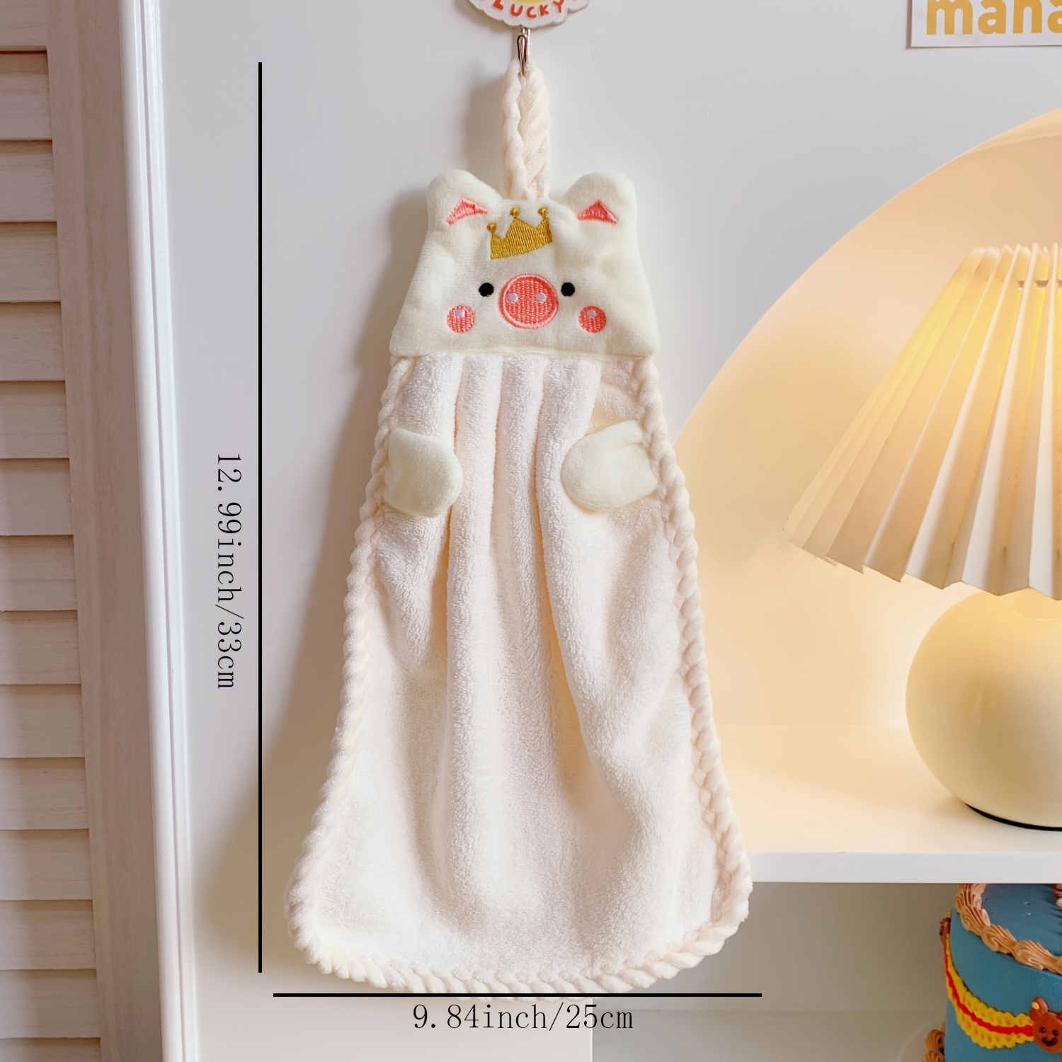 3pcs cartoon shaped hand wipe towel hangable absorbent   friendly hand washing details 6