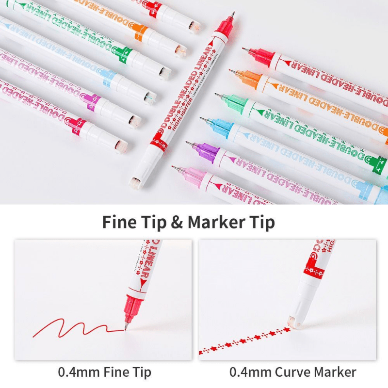 Cute Highlighters Markers With Dual Tips Perfect For Drawing - Temu