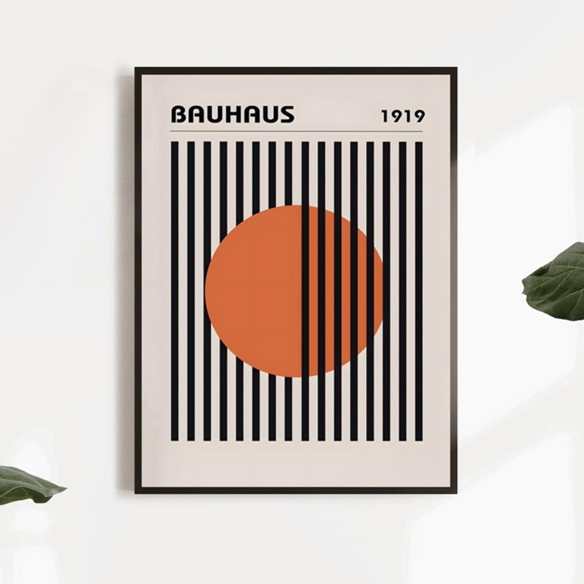 Canvas Poster Bauhaus Art Print Bauhaus Exhibition Poster - Temu