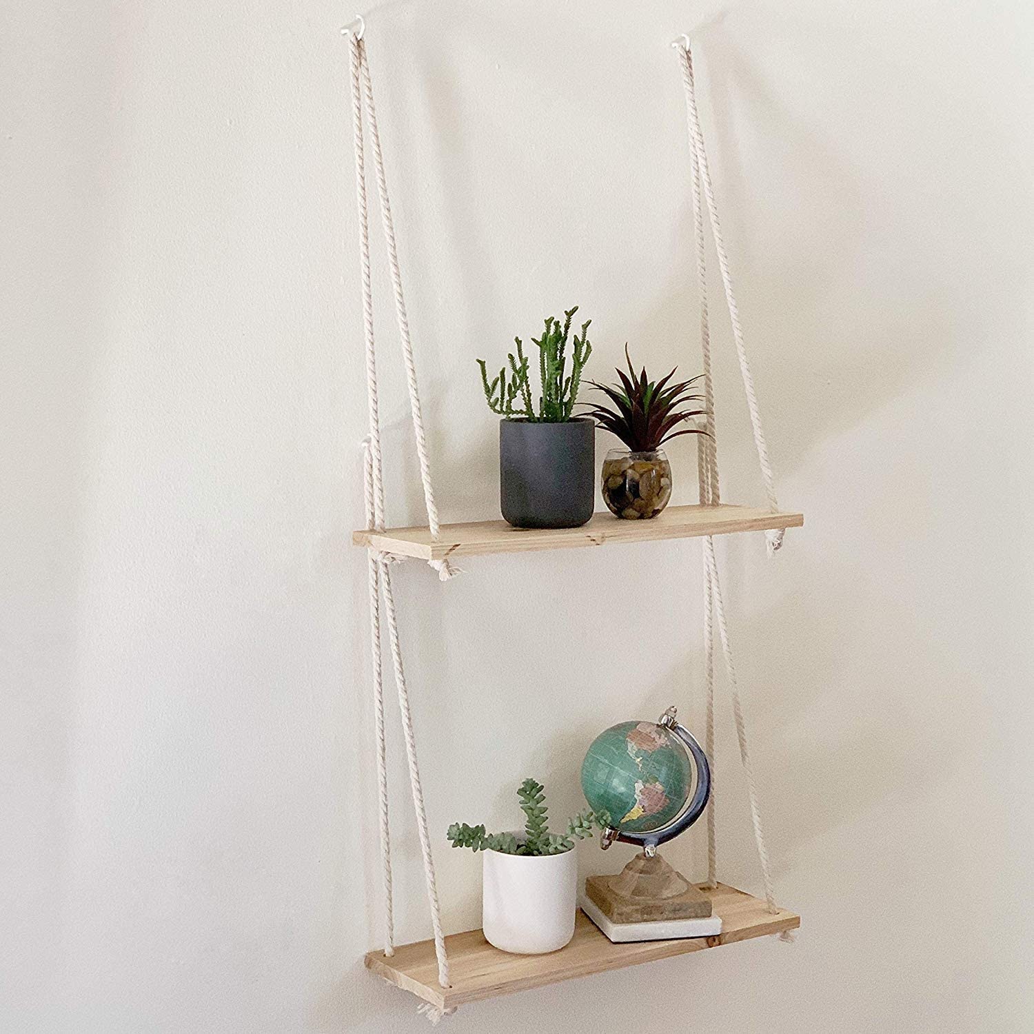 Hanging Shelves 3 Tier Hanging Plant Shelf Boho Farmhouse - Temu