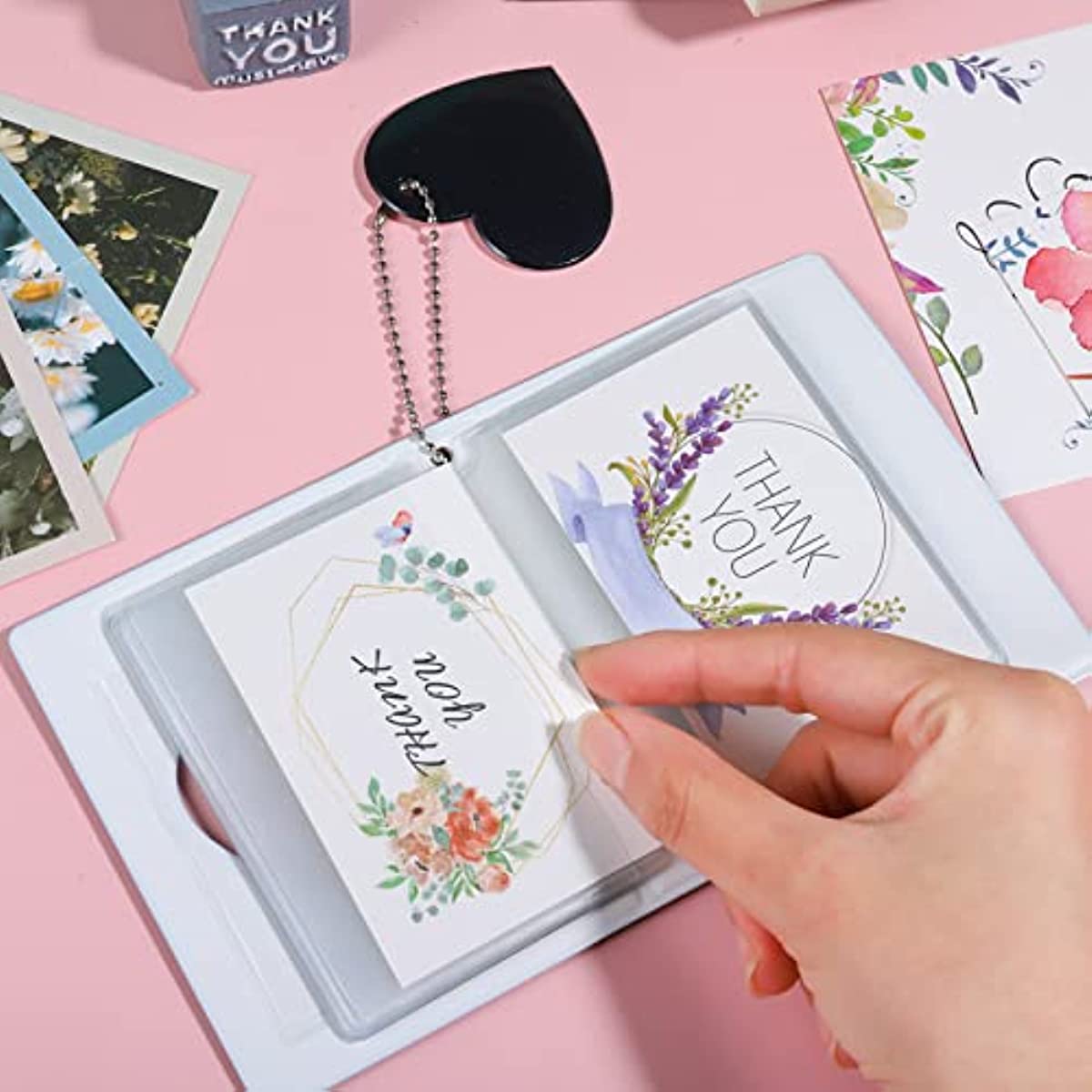 3 Inch Kawaii Kpop Photocard Binder Cute Mini Idol Photo Album Photocard  Holder Aesthetic Card Binder, Photocard Sleeves 40 Pockets (Pink)
