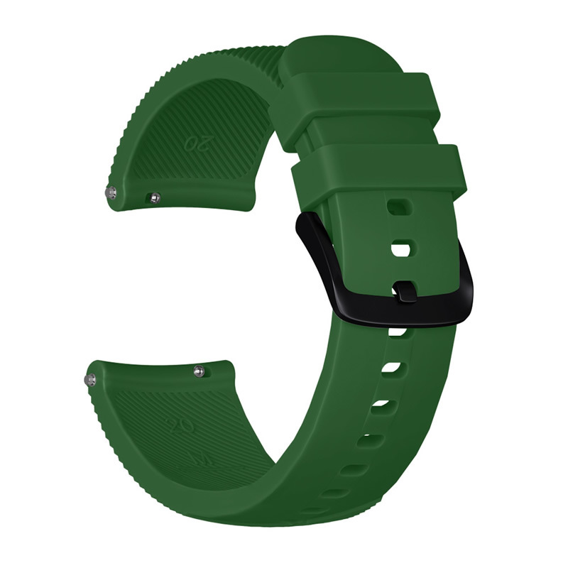 Para Garmin Fenix 5 22 mm correa de reloj de silicona deportiva de dos  colores (verde militar + negro)