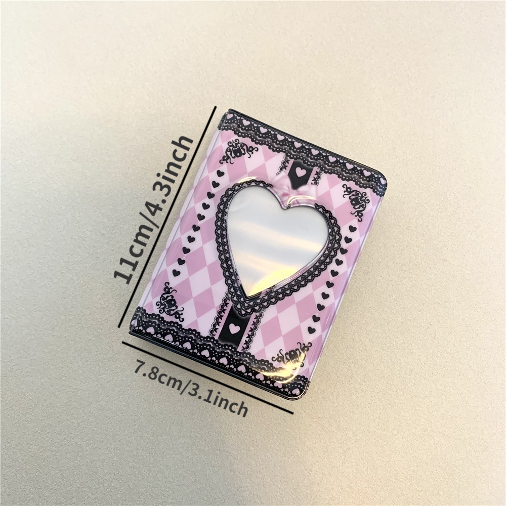 Mini Photo Album Kpop Photocard Binder Love Heart Hollow - Temu