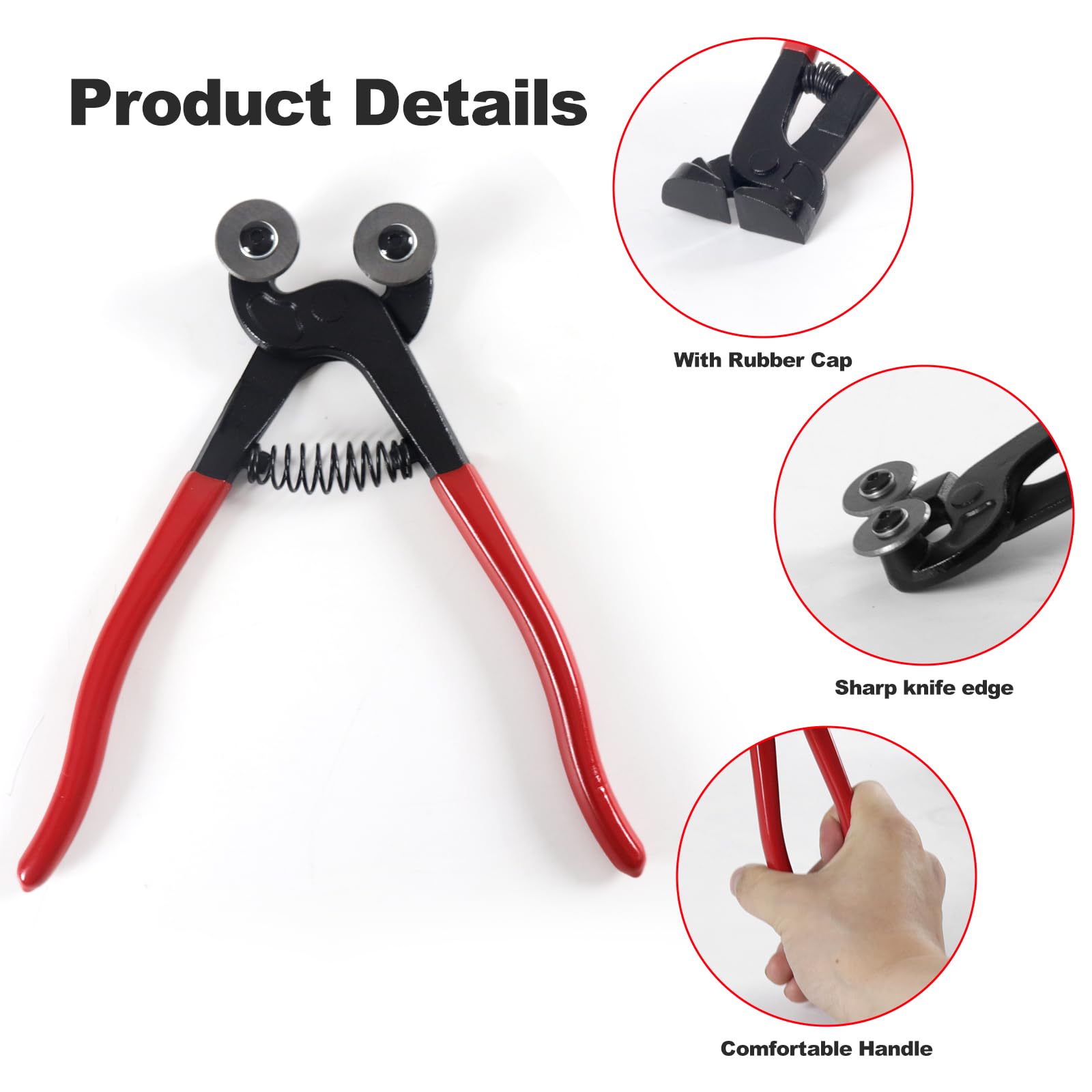 Glass Cutter - Mosaic Plier, 200mm Heavy-duty Glass Mosaic Cut Nippers  Ceramic Tile Wheel Wheeled Cutter Pliers Tool for DIY Trimming Work Double