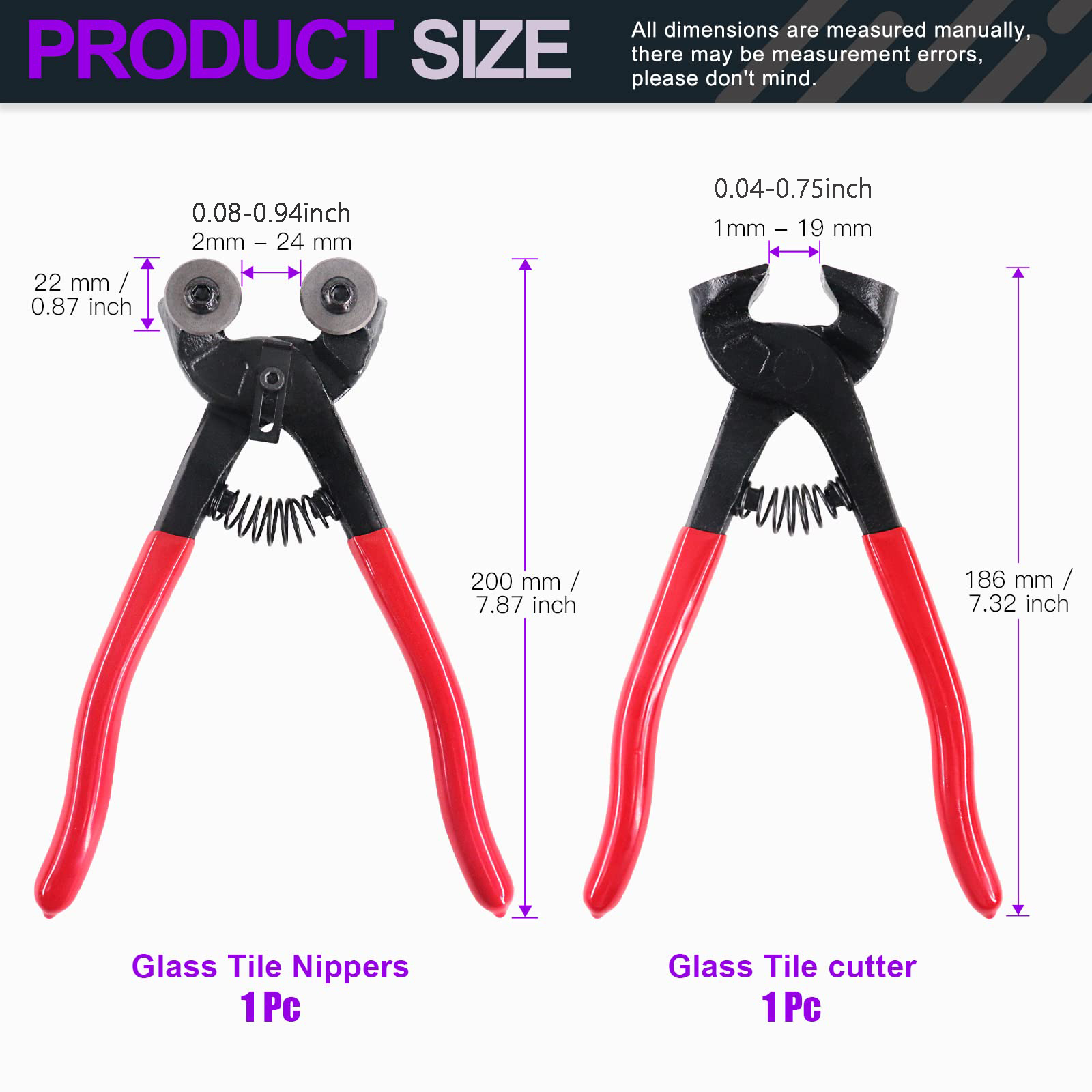 Heavy Duty Stained Glass Cutter, Tile Wheeled Plier Tool, Carbide
