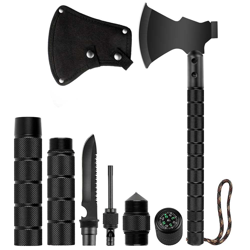 Outdoor Emergency Survival Kit With First Aid Kit, Survival Equipment With  Water Filter Straw Multi-Tool Hammer Axe, Gifts For Men Camping/Adventure/O