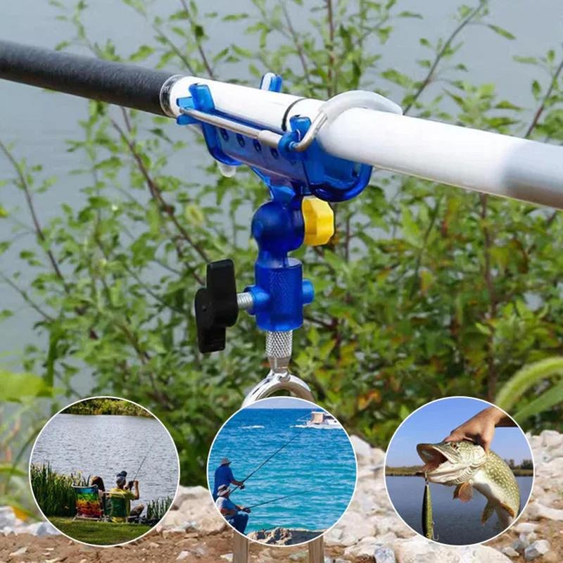 1pc 360° Adjustable * Self-Locking Inserted Fish Pole Bracket, Fishing Gear