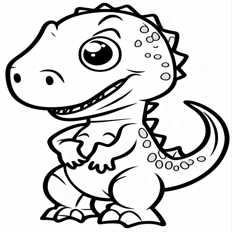 Cute Dinosaur Coloring Pages for Kids Ages 8-12 