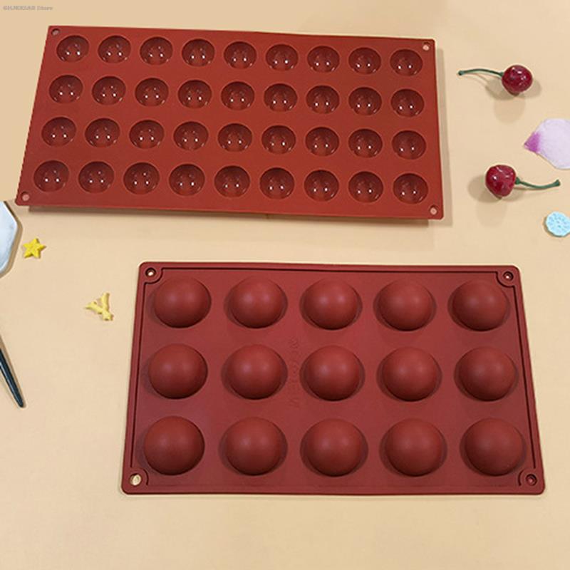 1pc   chocolate mold 3d silicone mold round candy mold pudding mold baking tools kitchen gadgets kitchen accessories details 3