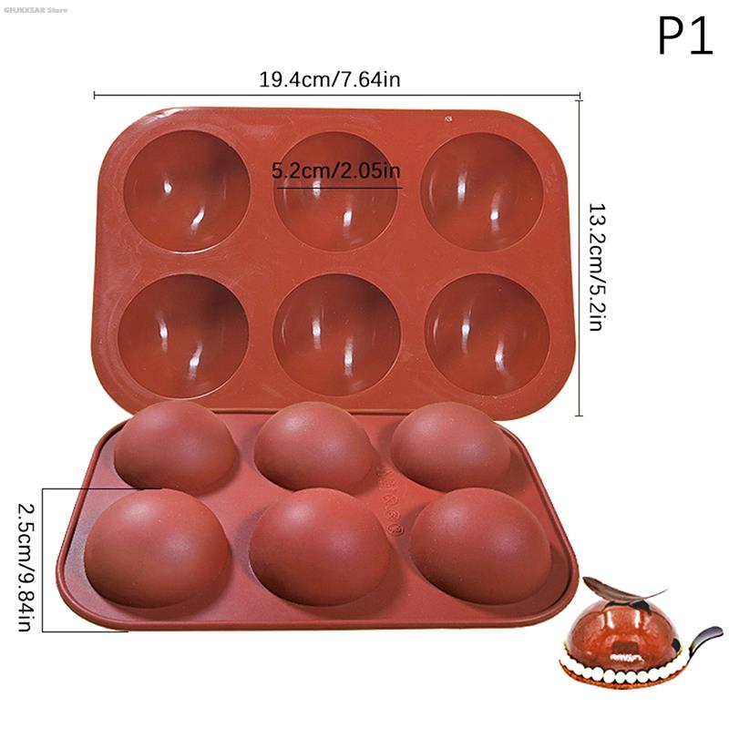 1pc   chocolate mold 3d silicone mold round candy mold pudding mold baking tools kitchen gadgets kitchen accessories details 6