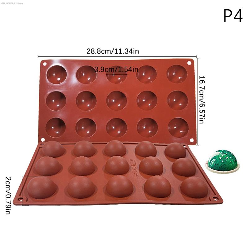 1pc   chocolate mold 3d silicone mold round candy mold pudding mold baking tools kitchen gadgets kitchen accessories details 9