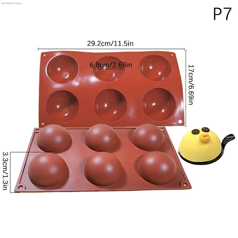 1pc   chocolate mold 3d silicone mold round candy mold pudding mold baking tools kitchen gadgets kitchen accessories details 12