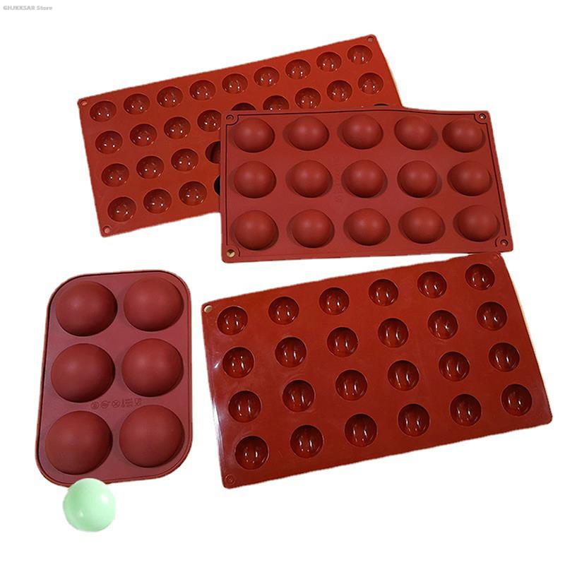 1pc   chocolate mold 3d silicone mold round candy mold pudding mold baking tools kitchen gadgets kitchen accessories details 18