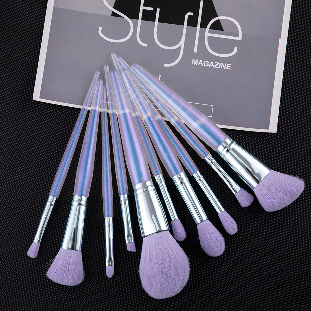 Unicorn Makeup Brushes Set - 12 PCS Make Up Brushes Kids Makeup Brushes Kit  with Cosmetic Bag Mirror for Eye Shadow Foundation Blending Blush Brushes