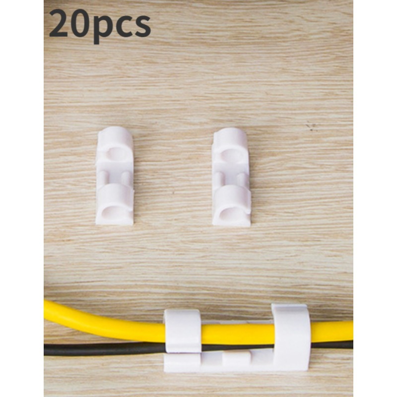 Clear Cable Clips Self adhesive Cable Management Tv Pc Wires - Temu