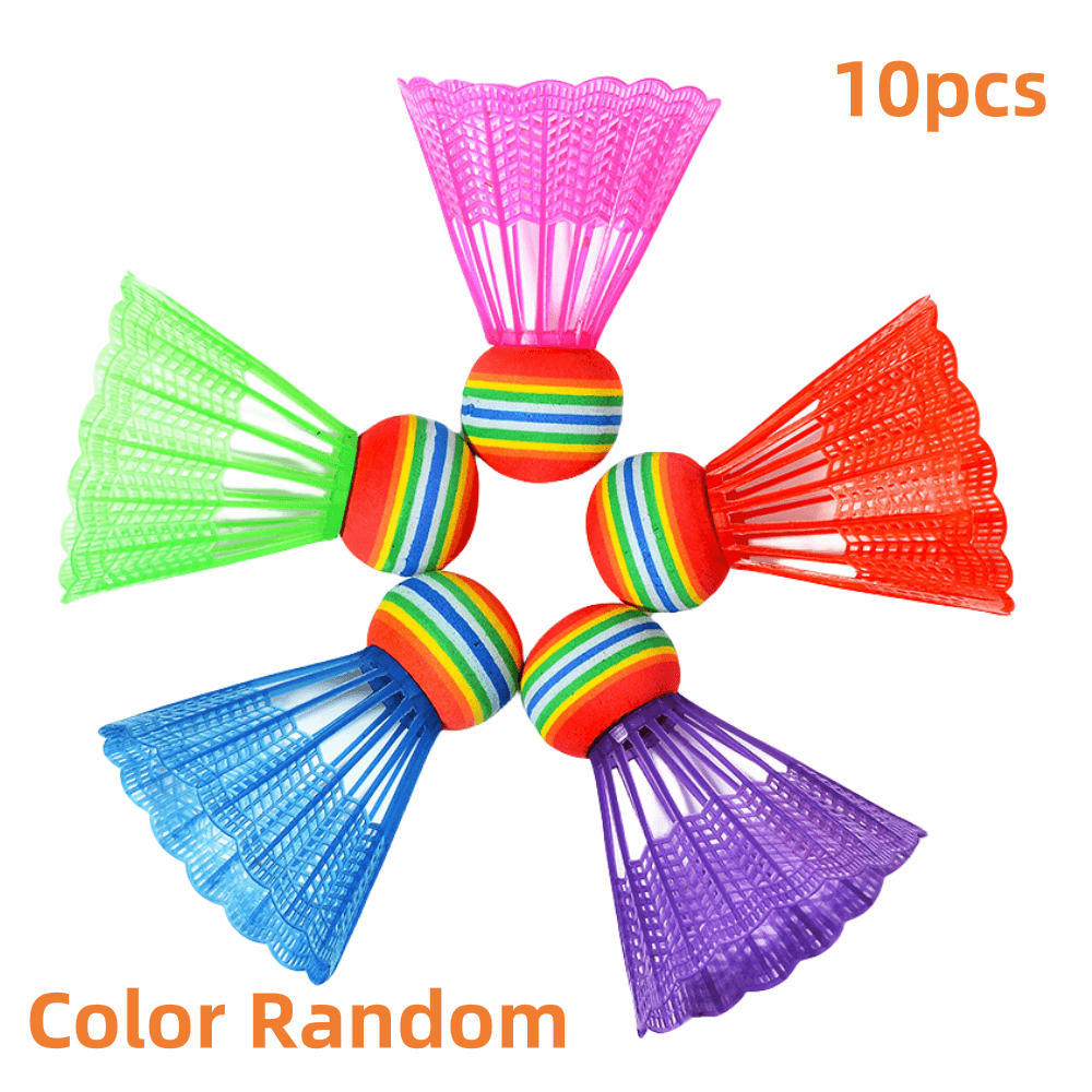 10pcs Balles colorées de badminton de balles de badminton de volants de  sports de plein air Accessoires de badminton (couleur aléatoire)