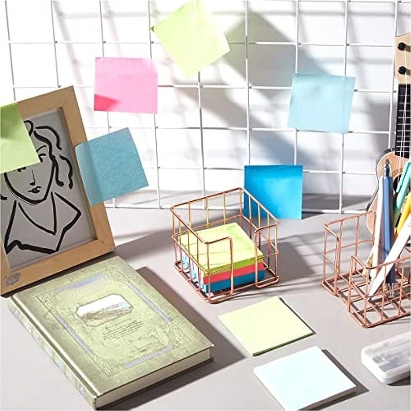 Post Note Holder Rose Gold Sticky Note Holder Cute Memo Note Temu