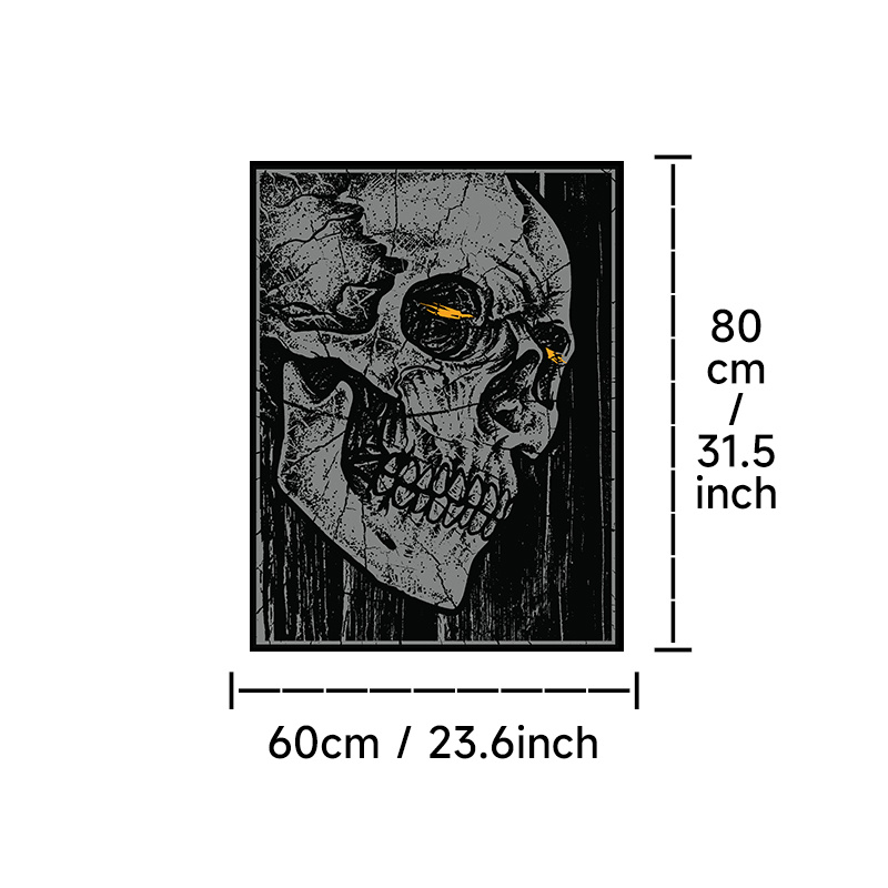 Skull Rugs Halloween Horror Themed Decorative Floor Mat