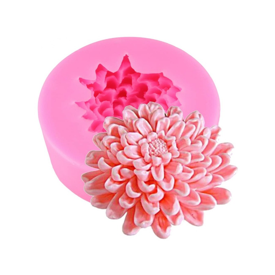 

3d Chrysanthemum Flower Craft Soap Silicone Mold Candy Chocolate Fondant Molds Candle Clay Resin Moulds Cake Decorating Tools