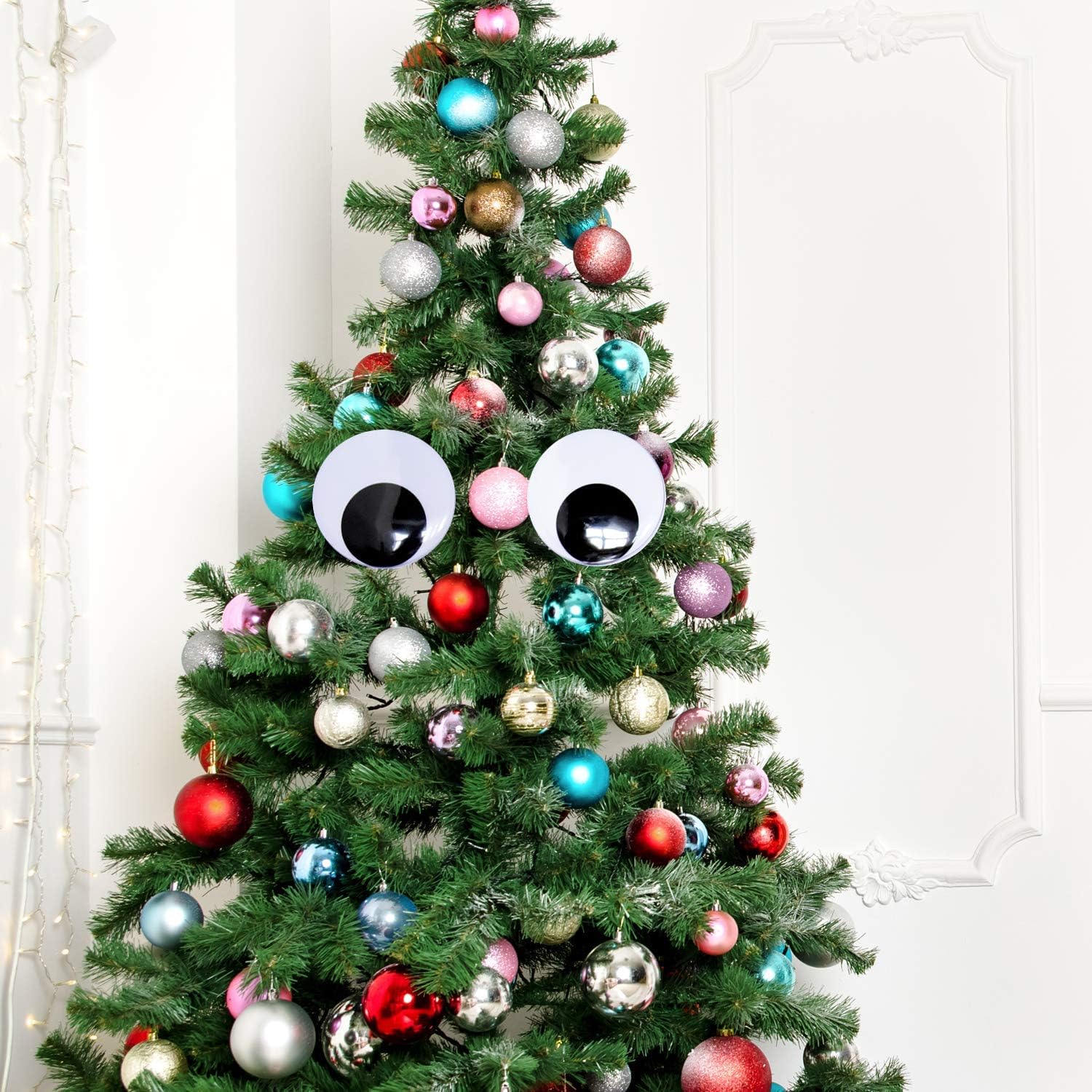 DIYASY 2 inch 3 inch 4 inch Large Googly Wiggle Eyes with Self-Adhesive 8 Pcs for Christmas Decorations