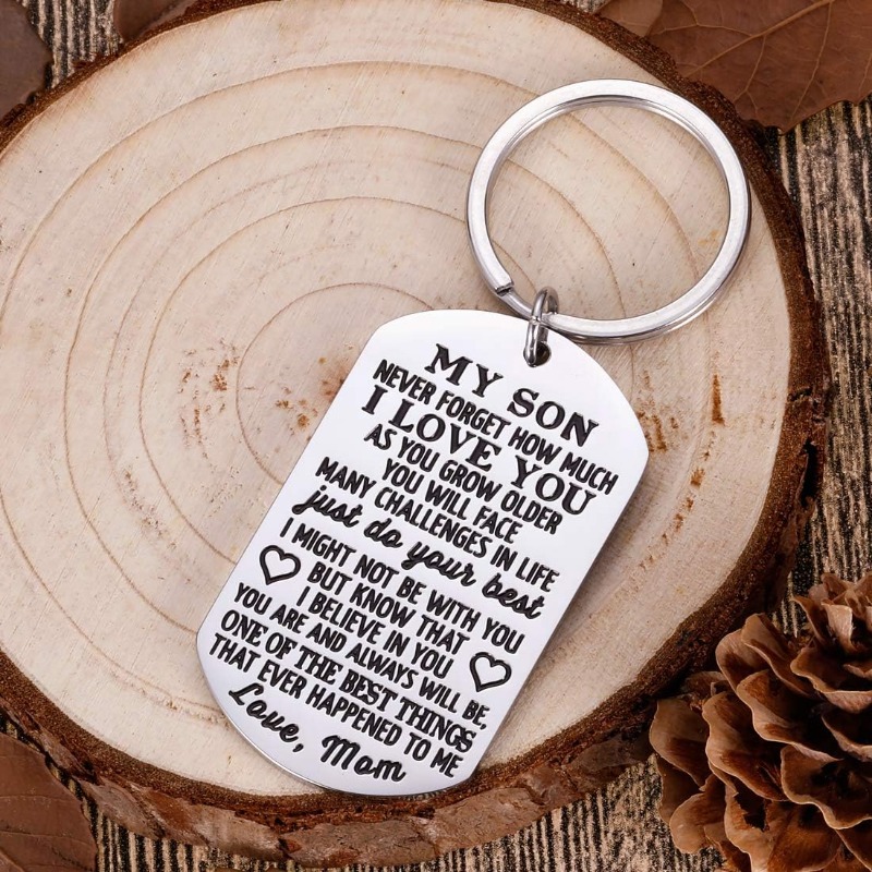 AHAETH Mother Son Keychain Boy Mom Gifts for Women Mom of Boys Gift Sons Are The Anchors of A Mother’s Life Keychain Mother Son Gifts for Mom Best