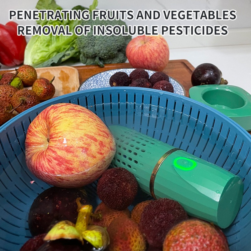 Fruit Cleaning Device, Fruit And Vegetable Washing Machine, Fruits And Vegetables  Cleaner Basket, Fruit Washing Tools, Vegetable Washing Basket, Fruit Washer  Clean Machine, Kitchen Stuff, - Temu