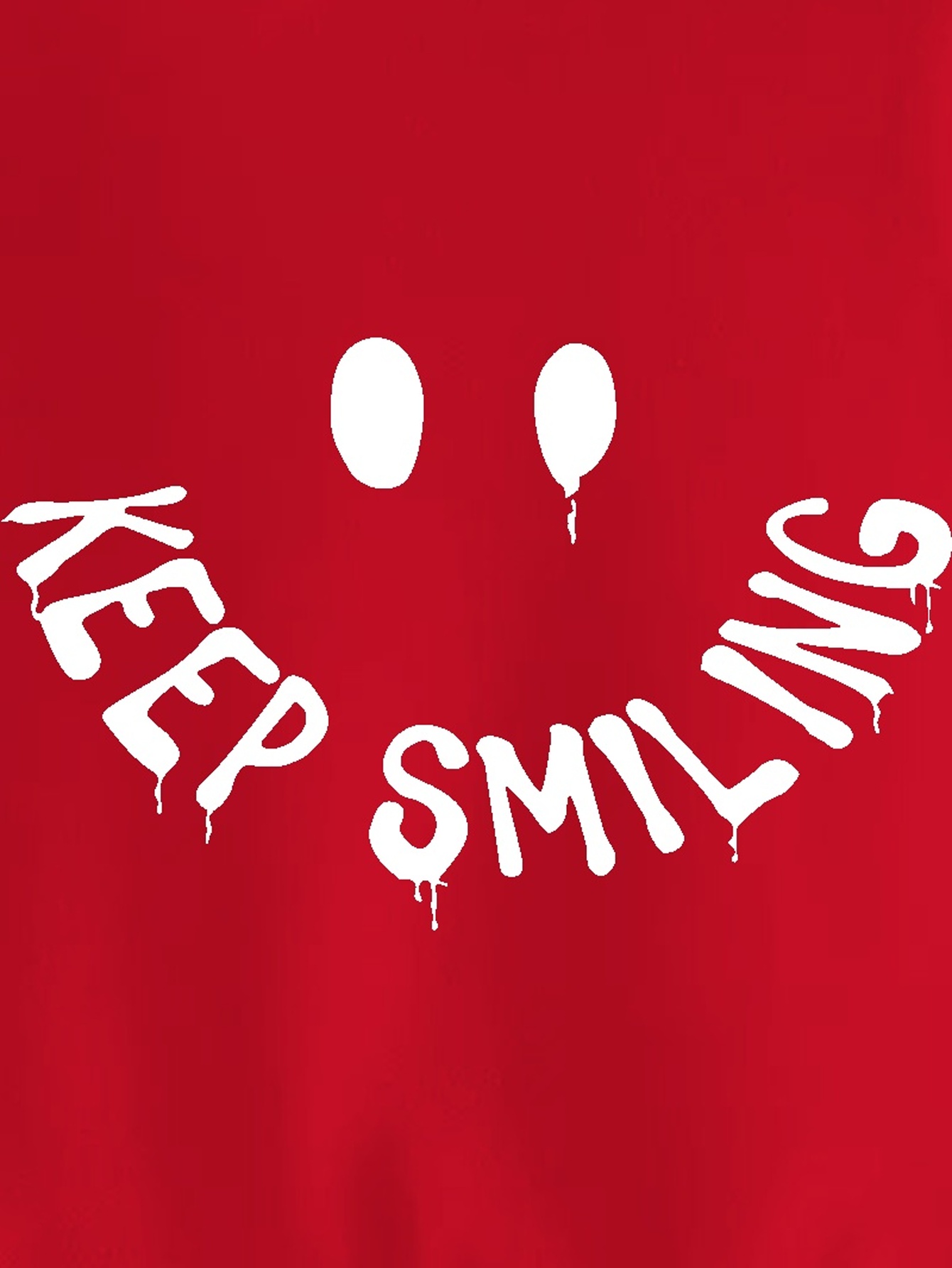 Cute Smile Face And Keeping Smiling Letter Print Boys Casual