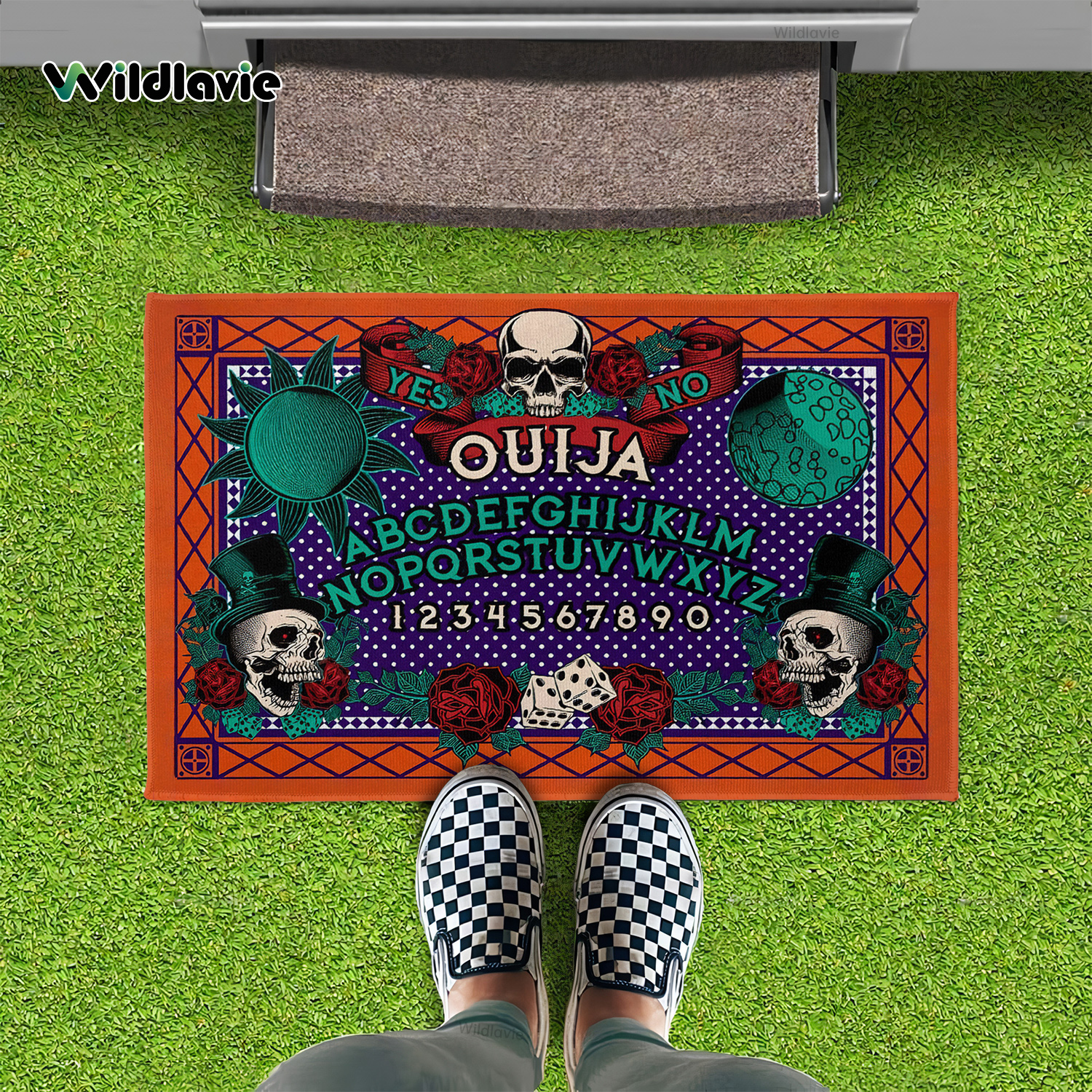Ouija Board Rug Scary Bat Halloween Spooky Door Mat Halloween Holiday Party Bath  Mat For Home Kitchen Carpet For Indoor & Outdoor Rv Use - Temu