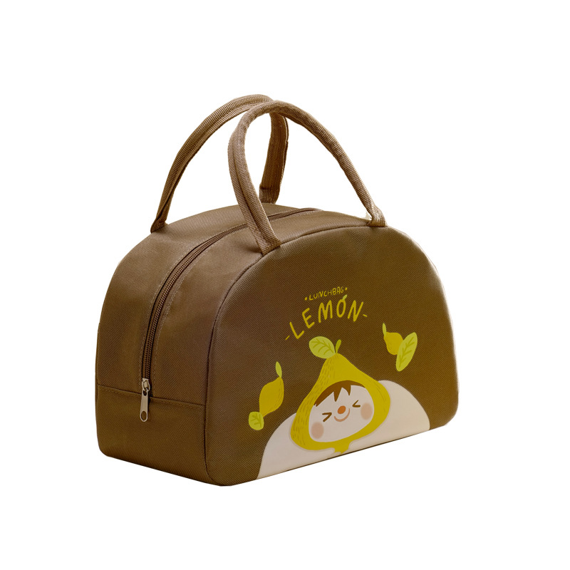 Lunch Bag Cute Insulated Lunch Bag Women Kids Cartoon Brown - Temu