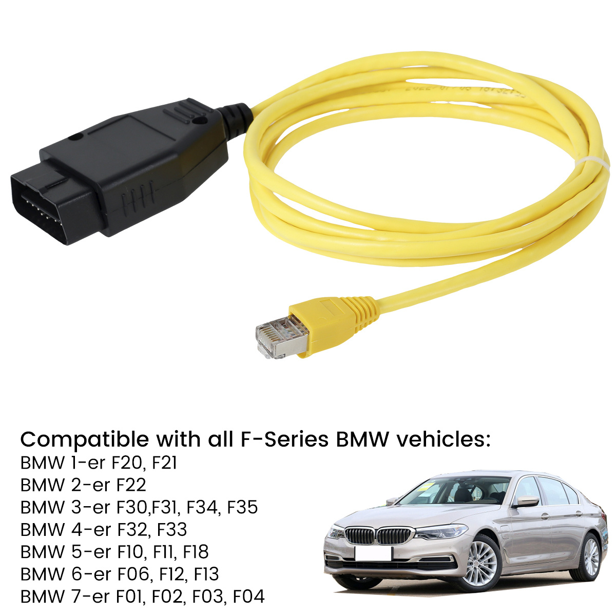 2M Ethernet to OBD Interface-Cable for-BMW E-SYS ICOM Coding F
