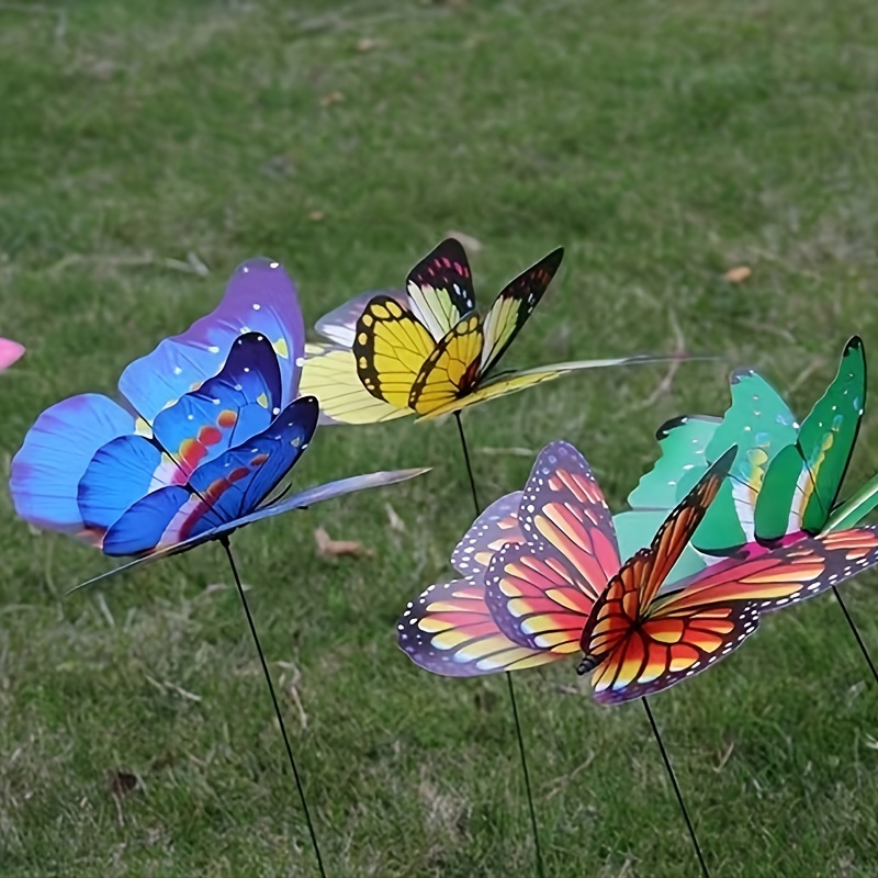 20pcs Decorativos De Mariposas Estacas De Jardín Impermeable - Temu