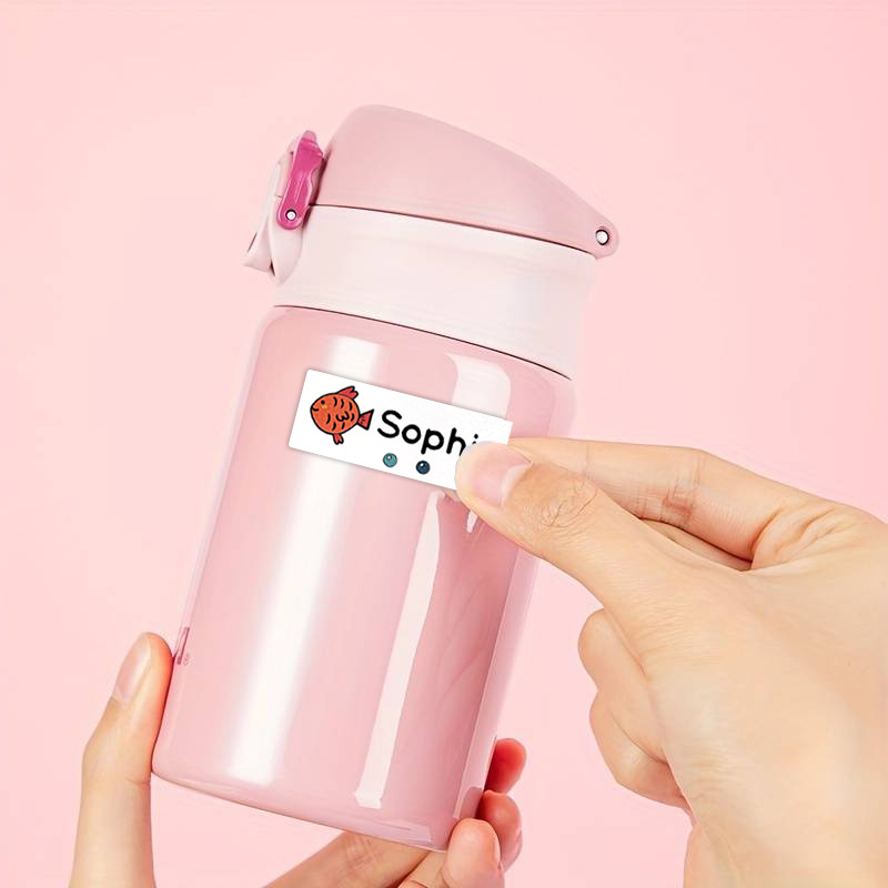 Custom Cartoon Name Stickers Waterproof Personalized Tags - 60-240pcs