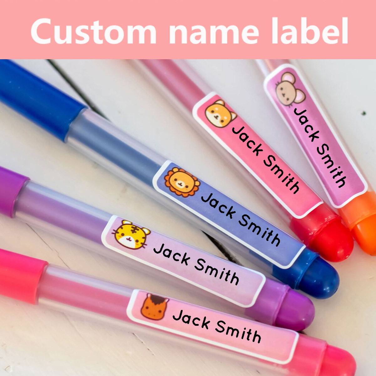 Customized Name Tags For Kids Personalized Name Tags Casual - Temu