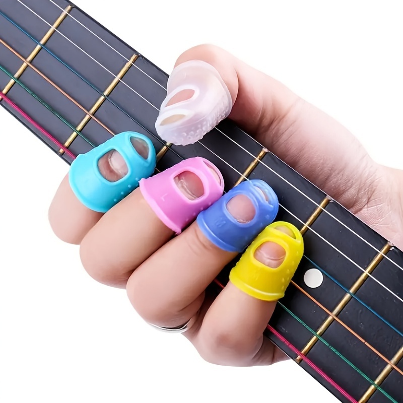 Finger Thimbles Sleeve Anti scald Silicone Gloves Guitar - Temu