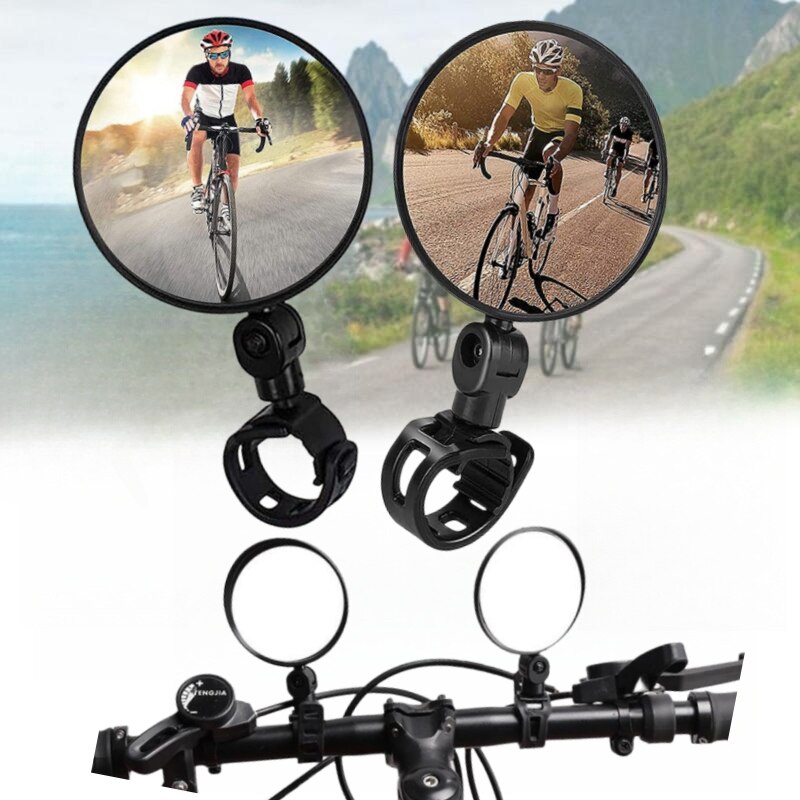 Fahrradrückspiegel, 3 Stück 360 drehbarer verstellbarer Lenker  Fahrradspiegel Fahrradrückspiegel konvexer Spiegel, für Mountain Road Bike