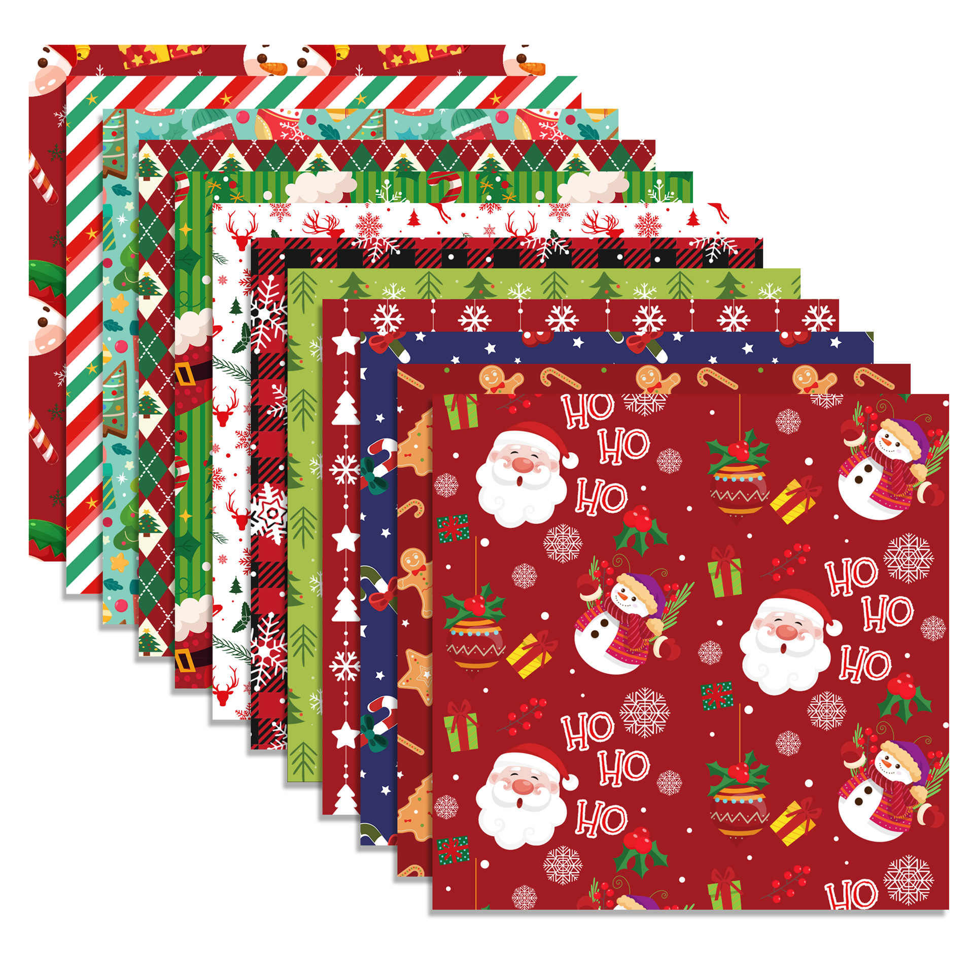 24pcs DIY Handmade Vintage Christmas Sorting Paper Materials, Paper  Patterns, Paper Gift Wrapping Paper, Santa Snowflake Background Paper,  Christmas P