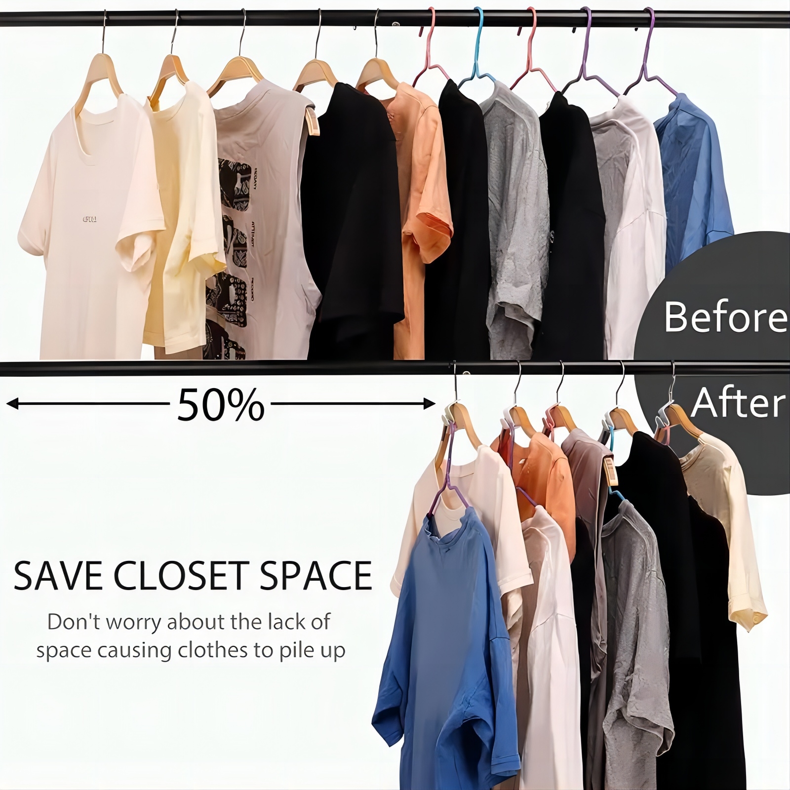 Clothes Hanger Connector Hooks, Hangers Space Saving, Closet Space Savers,  Closet Hanger Organizer, 60 pcs, Gift