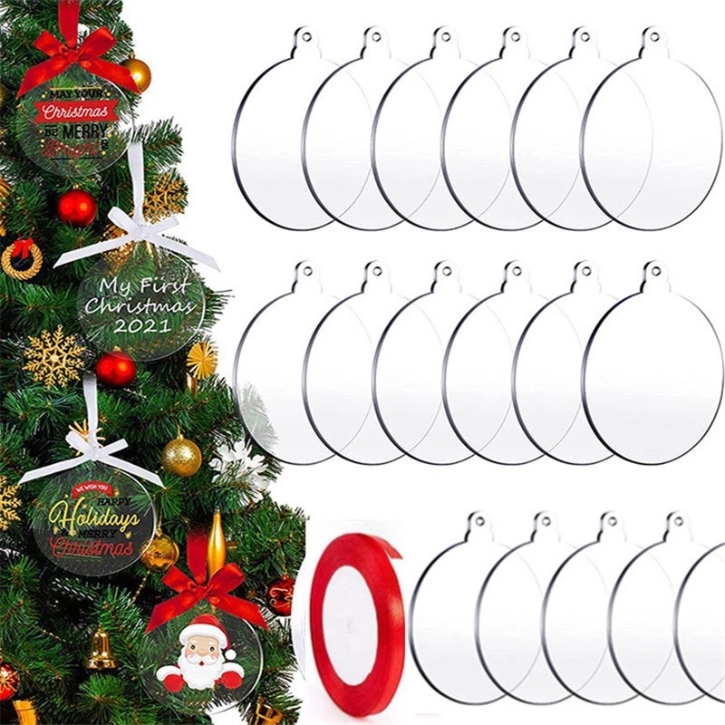 Clear Acrylic Ornament Blanks Bulk Christmas Round Acrylic Discs